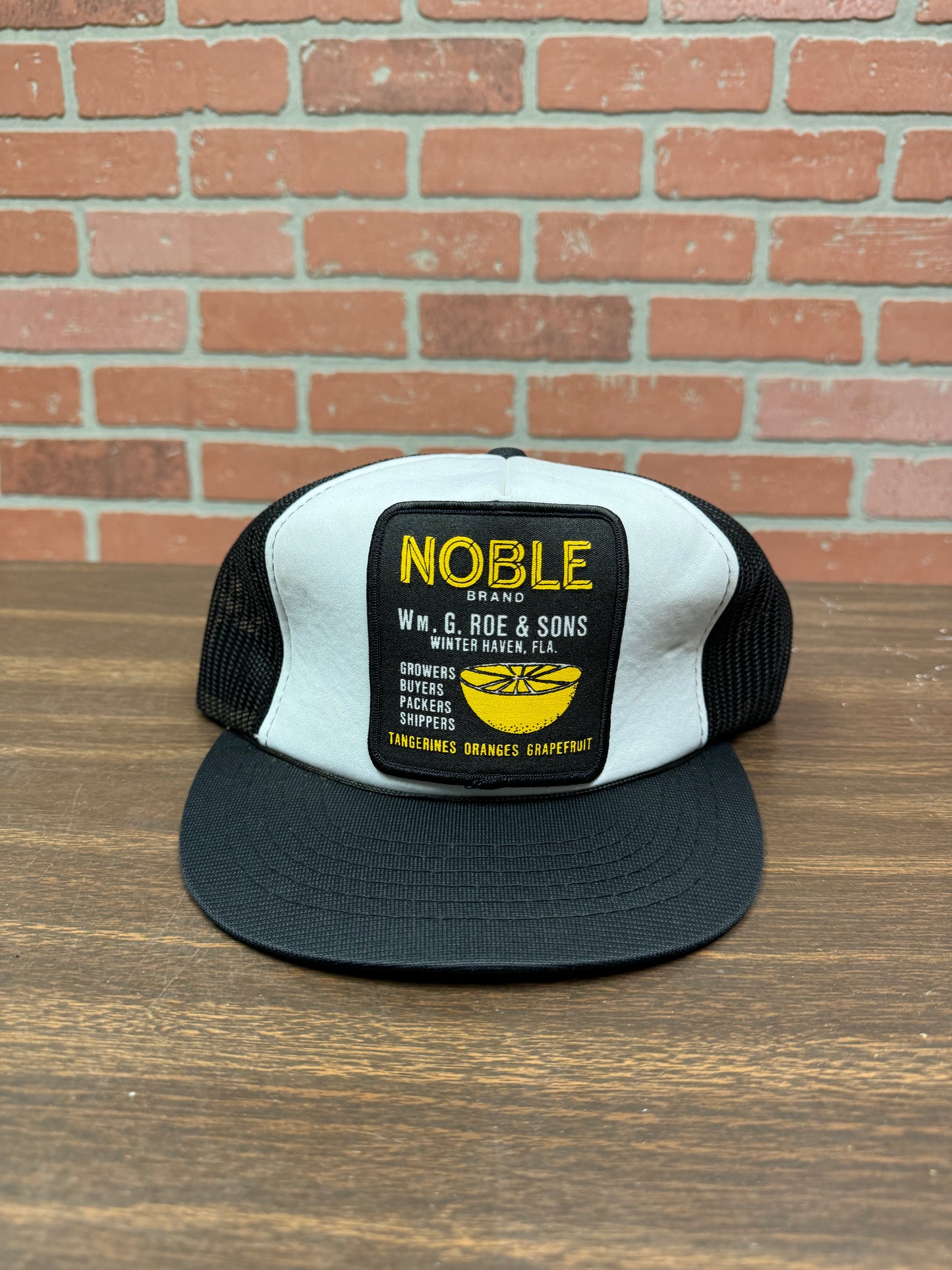 VTG Noble black and white patch trucker