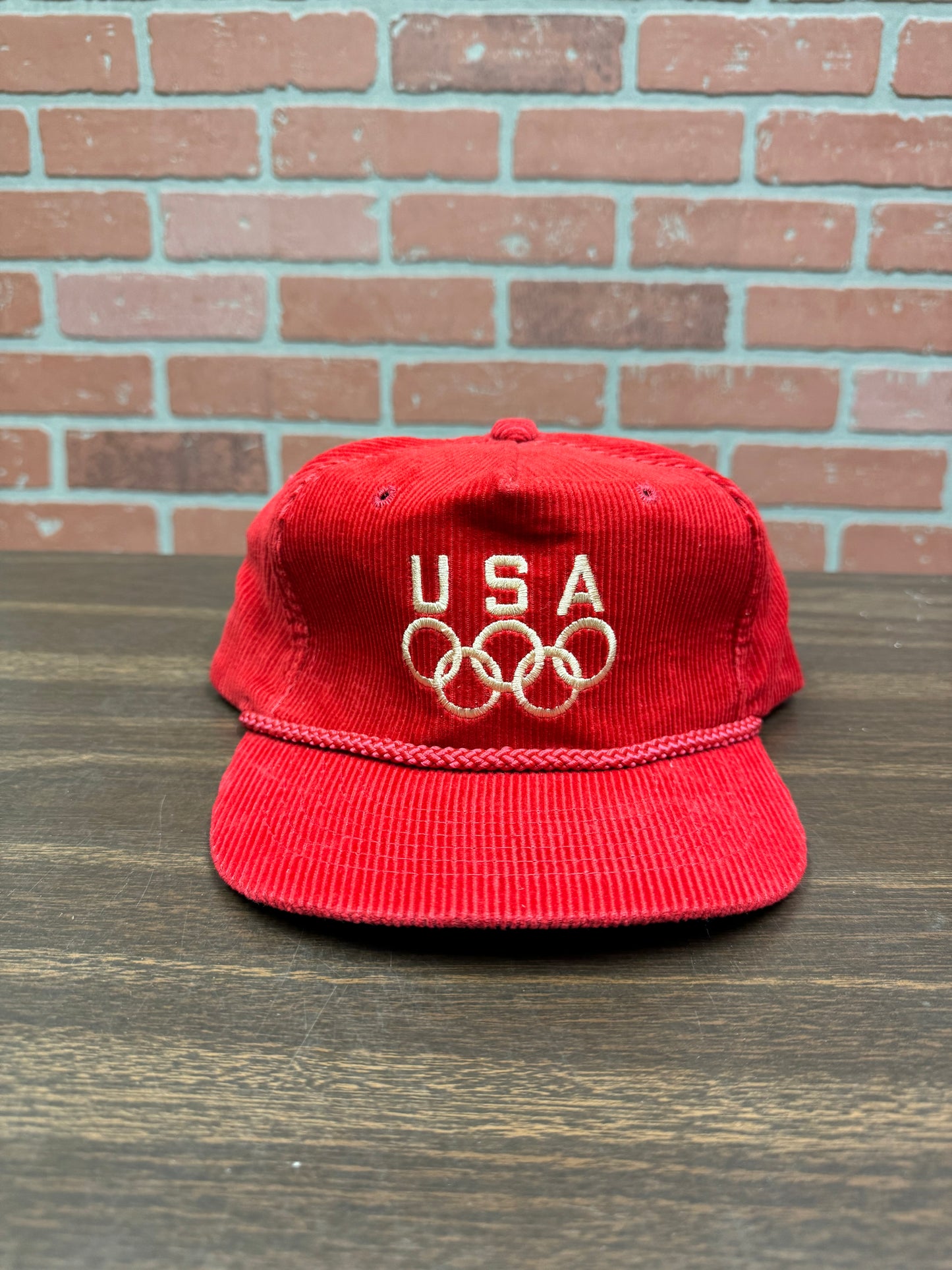 VTG USA Olympics corduroy strap back