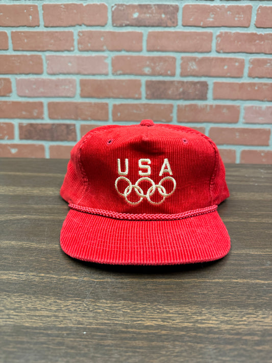 VTG USA Olympics corduroy strap back